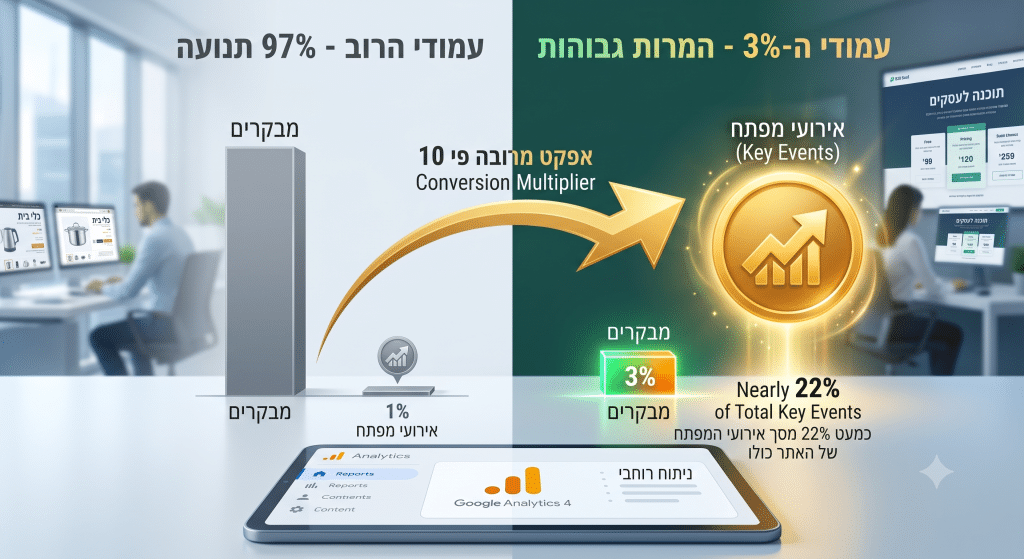 בחינת הנתונים הרוחביים הראה דפוס עקבי ומובהק בקרב סוגי אתרים שונים לחלוטין