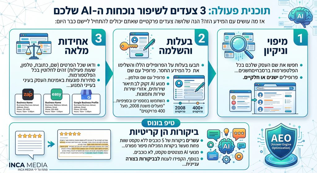 3 צעדים לשיפור נוכחות ה-AI שלכם