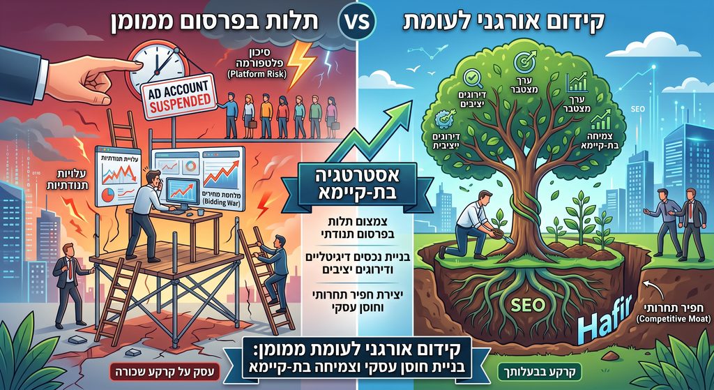 מדוע קידום אורגני הוא אסטרטגיה בת-קיימא לעומת תלות בפרסום ממומן?